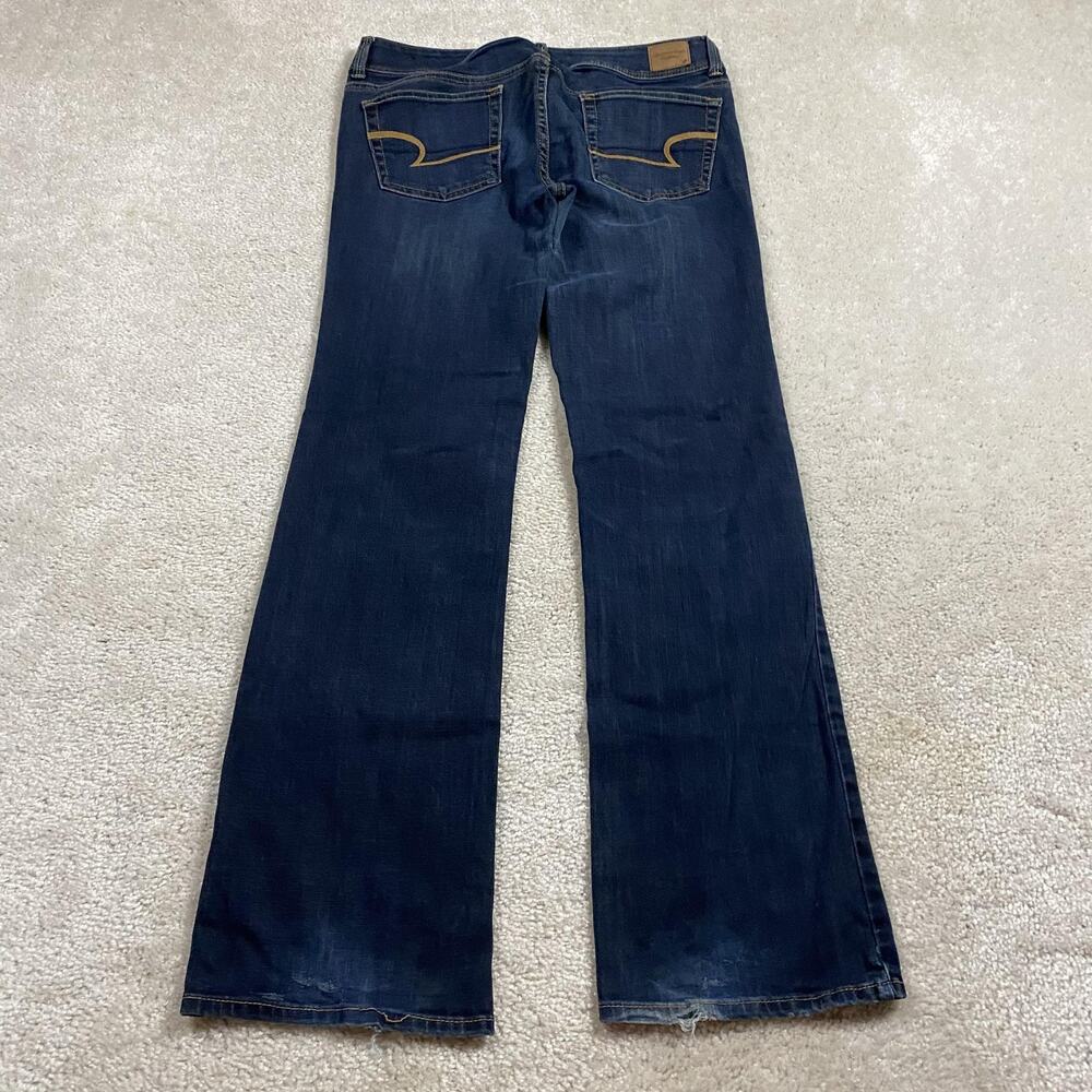 American Eagle Slim Boot Jeans Womens 8 Dark Wash Super Stretch Bootcut Denim